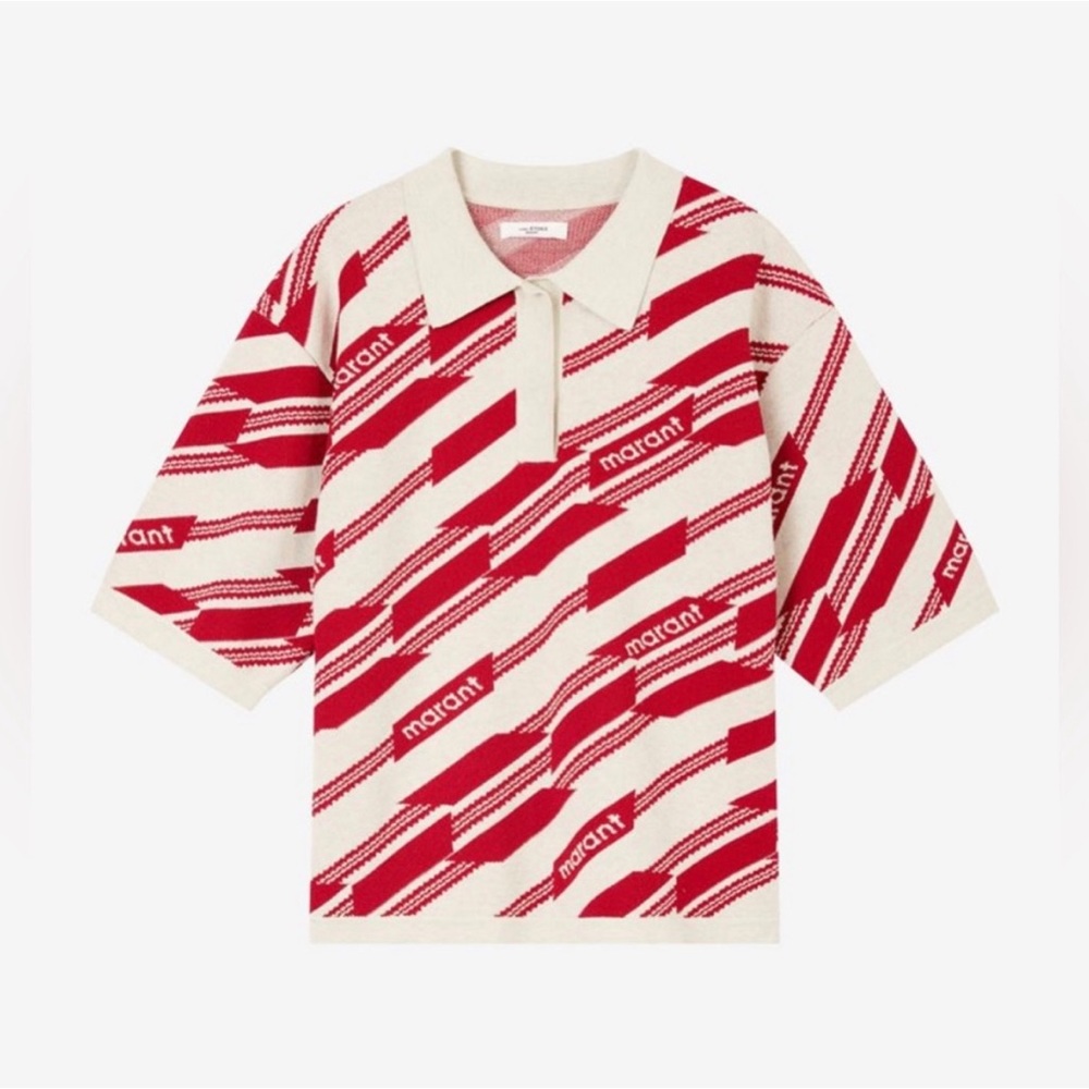 Isabel Marant | Elbe Jacquard-Knit Print Polo Sweater